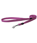 Rogz Utility Medium 16mm Snake Fixed Dog Lead, Pink Reflective