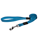 Rogz Utility Large 20mm Fanbelt Fixed Dog Lead, Turquoise Reflective