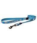 Поводок для щенков Rogz Pupz Reflecto Medium 16 мм, узор Blue Bones светоотражающий