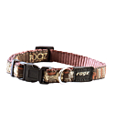 Rogz Fancy Dress Medium 16mm Scooter Dog Collar, Mocha Bone Design