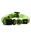 Rogz Fancy Dress Medium 16mm Scooter Dog Collar, Lime Juice Design