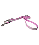 Rogz Pupz Reflecto Medium 16mm Reflective Multi-Purpose Puppy Lead, Pink Bones Design