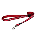 Поводок Rogz Fancy Dress Medium 16mm Scooter, узор Red Rogz Bone