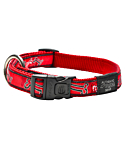 Rogz Fancy Dress Large 20mm Beach Bum Dog Collar, Red Rogz Bone Design
