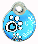 Rogz ID Turquoise Paw väike
