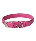 Rogz Leather Range Small 15mm Pin Buckle Dog Collar, Pink