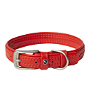 Rogz Leather Range Medium 20mm Pin Buckle Dog Collar, Red