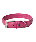 Rogz Leather Range Medium 20mm Pin Buckle Dog Collar, Pink