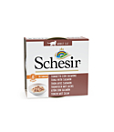 Schesir тунец + лосось в соусе 70г влажный корм для котов