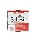 Schesir тунец + говяжье филе + рис в отваре 85г влажный корм для котов