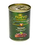Täissööt (konserv) NUEVO täiskasvanud koertele - Hirveliha nuudlitega, pohlaga ja saflooriõliga 400g