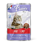 Plaisir Chunks говядина & индейка влажный корм для котов 100г