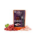 Täissööt (konserv) NUEVO Super-Premium kassidele - loomaliha ja kana 85g