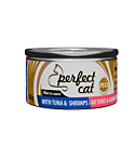 Täissööt (konserv) Perfect Cat tuunikala ja krevettidega kastmes 80g