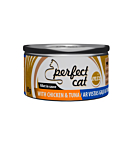 Täissööt (konserv) Perfect Cat kana ja tuunikalaga kastmes 80g