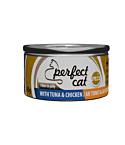 Täissööt (konserv) Perfect Cat tuunikala ja kanaga tarretises 80g