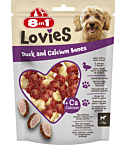 Koera maius 8in1 Lovies Duck & Calcium Bones 80g