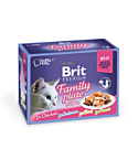 Brit Premium Delicate Jelly Family multipakk märgtoit kassidele 12x85g