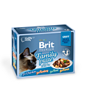 Brit Premium Delicate Gravy Family multipakk märgtoit kassidele 12x85g