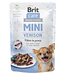 Brit Care Mini pouch Venision fillets in gravy einekotike koertele 85g