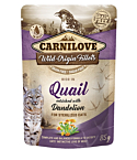 Carnilove Cat Pouch Quail with Dandelion einekotike steriliseeritud kassidele 85g