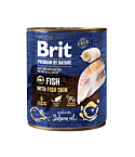 Brit Premium by Nature konserv Fish with Fish Skin koertele 800g