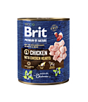 Brit Premium by Nature konserv Chicken with Hearts koertele 800g