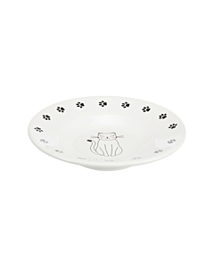 Ceramic bowl for short-nosed breeds, 0.2 l/ø 15 cm, white