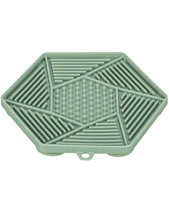 Lick-n-Snack mat with suction pad, silicone, 17 cm, green