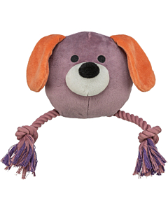 Koera mänguasi Koer köiega, plüüs/köis, 27 cm