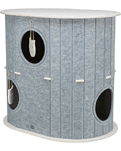 Koobas Mara, vilt, ovaalne, 66x62x46 cm, liiv/hall