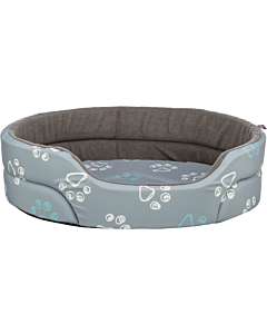 Koera voodi Jimmy, 85 × 75 cm, helehall/tumehall