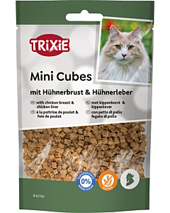 Лакомство для кошек Trixie Мини-кубики с куриной грудкой и куриной печенью, 50 г