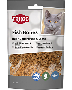 Лакомство для кошек Trixie Рыбные косточки с куриной грудкой и лососем, 50 г