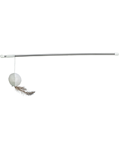 Игрушка для кошек Удочка с перями и мячиком, 46 см