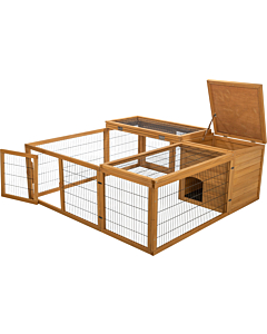 Уличный вольер, крытый, 150x53x150 см, темно-коричневый