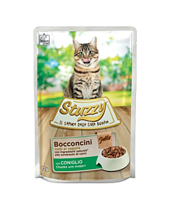 Полноценный корм (консервы) STUZZY Cat 85гр с кроликом