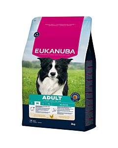 EUKANUBA Adult kanalihaga keskmistele koertele 3 kg
