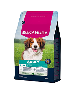 EUKANUBA Adult lambaliha ja riisiga väikestele ja keskmistele koertele 3 kg