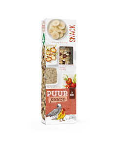 Лакомство для крупных попугаев PUUR Палочки Банан/Шиповник 140г