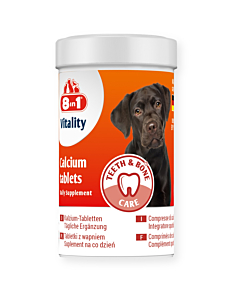 Toidulisand koertele 8in1 Vitality Kaltsium kõigile koertele 155tabletti