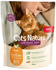 Mera Cats Nature Sterilised / Light kuivtoit kassidele kanaga 400g