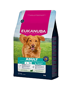 EUKANUBA Adult lambaliha ja riisiga suurtele koertele 3 kg