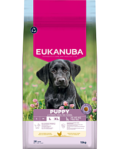 EUKANUBA Puppy kanalihaga suurtele koertele 15 kg