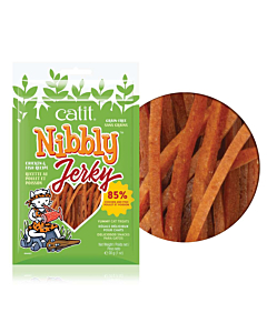 Лакомство для кошек Catit Nibbly Jerky, курица и рыба 30 г