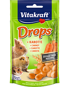 Vitakraft väikelooma maius drops porgand 75g