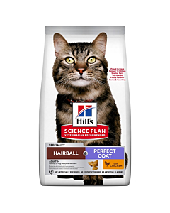 Hills kassi täissööt hairball+perf.coat kana 1,5kg