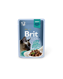 Brit Premium Cat Delicate Beef Fillets in Gravy märgtoit kassidele 85g