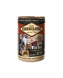 Carnilove Lamb & Wild Boar konserv koertele 400g