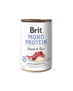 Brit Mono Protein Lamb & Rice konserv koertele 400g